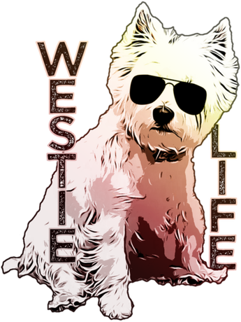 Nadruk Westie Life West Highland White Terrier - Przód