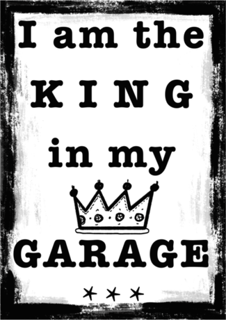 Nadruk King in garage - Przód