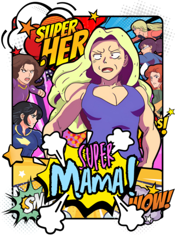 Nadruk Super Mama - komiks - Przód