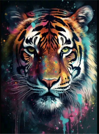 Nadruk Pastelowy tygrys - Przód