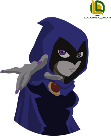 Nadruk Teen Titans Raven - Przód